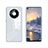 Huawei Mate 40用ハイブリットバンパーケース プラスチック 鏡面 カバー T01 ファーウェイ ライトブルー