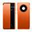 Huawei Mate 40用手帳型 レザーケース スタンド カバー LF1 ファーウェイ オレンジ