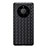 Huawei Mate 40 Pro+ Plus用シリコンケース ソフトタッチラバー レザー柄 カバー ファーウェイ ブラック
