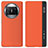 Huawei Mate X3用手帳型 レザーケース スタンド カバー ZL2 ファーウェイ オレンジ