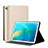 Huawei MatePad 10.8用手帳型 レザーケース スタンド カバー L03 ファーウェイ ゴールド