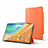 Huawei MatePad Pro 5G 10.8用手帳型 レザーケース スタンド カバー L01 ファーウェイ オレンジ