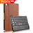 Huawei MediaPad M5 8.4 SHT-AL09 SHT-W09用手帳型 レザーケース スタンド アンド キーボード ファーウェイ ブラウン