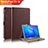 Huawei MediaPad T3 10 AGS-L09 AGS-W09用手帳型 レザーケース スタンド ファーウェイ ブラウン