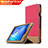 Huawei MediaPad T3 8.0 KOB-W09 KOB-L09用手帳型 レザーケース スタンド L03 ファーウェイ レッド