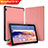 Huawei MediaPad T5 10.1 AGS2-W09用手帳型 レザーケース スタンド カバー ファーウェイ ピンク