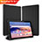 Huawei MediaPad T5 10.1 AGS2-W09用手帳型 レザーケース スタンド カバー ファーウェイ ブラック