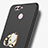 Huawei Nova 2 Plus用ハードケース プラスチック 質感もマット アンド指輪 A02 ファーウェイ ブラック