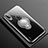 Huawei Nova 3e用極薄ソフトケース シリコンケース 耐衝撃 全面保護 クリア透明 アンド指輪 マグネット式 S01 ファーウェイ ブラック