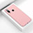 Huawei Nova 4e用シリコンケース ソフトタッチラバー ライン カバー C01 ファーウェイ ピンク