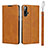 Huawei Nova 5用手帳型 レザーケース スタンド カバー T10 ファーウェイ オレンジ