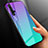 Huawei Nova 5用ハイブリットバンパーケース プラスチック 鏡面 虹 グラデーション 勾配色 カバー ファーウェイ 
