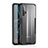 Huawei Nova 5T用ハイブリットバンパーケース クリア透明 プラスチック 鏡面 カバー H01 ファーウェイ ブラック