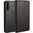 Huawei Nova 5T用手帳型 レザーケース スタンド カバー T18 ファーウェイ ブラック