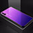 Huawei Nova 5T用ハイブリットバンパーケース プラスチック 鏡面 虹 グラデーション 勾配色 カバー H01 ファーウェイ パープル