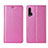 Huawei Nova 6 5G用手帳型 レザーケース スタンド カバー T04 ファーウェイ ピンク