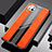 Huawei Nova 6 SE用シリコンケース ソフトタッチラバー レザー柄 カバー S01 ファーウェイ オレンジ