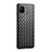 Huawei Nova 6 SE用シリコンケース ソフトタッチラバー レザー柄 カバー S02 ファーウェイ ブラック