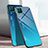 Huawei Nova 6 SE用ハイブリットバンパーケース プラスチック 鏡面 虹 グラデーション 勾配色 カバー ファーウェイ ネイビー