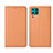 Huawei Nova 6 SE用手帳型 レザーケース スタンド カバー T04 ファーウェイ オレンジ