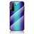 Huawei Nova 7 SE 5G用ハイブリットバンパーケース プラスチック 鏡面 虹 グラデーション 勾配色 カバー LS2 ファーウェイ ネイビー
