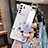 Huawei Nova 7 SE 5G用シリコンケース ソフトタッチラバー 花 カバー ファーウェイ ホワイト