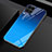 Huawei Nova 7i用ハイブリットバンパーケース プラスチック 鏡面 虹 グラデーション 勾配色 カバー H01 ファーウェイ ネイビー
