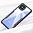 Huawei Nova 8 SE 5G用ハイブリットバンパーケース クリア透明 プラスチック 鏡面 カバー ファーウェイ ブラック