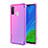 Huawei P Smart (2020)用極薄ソフトケース グラデーション 勾配色 クリア透明 H01 ファーウェイ ピンク