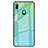 Huawei P Smart Z用ハイブリットバンパーケース プラスチック 鏡面 虹 グラデーション 勾配色 カバー ファーウェイ シアン
