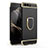Huawei P10用ケース 高級感 手触り良い メタル兼プラスチック バンパー アンド指輪 ファーウェイ ブラック