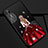 Huawei P20用シリコンケース ソフトタッチラバー バタフライ ドレスガール ドレス少女 カバー K01 ファーウェイ レッド・ブラック