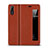 Huawei P20用手帳型 レザーケース スタンド カバー L06 ファーウェイ オレンジ