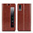 Huawei P20用手帳型 レザーケース スタンド カバー L02 ファーウェイ ブラウン