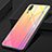 Huawei P20用ハイブリットバンパーケース プラスチック 鏡面 虹 グラデーション 勾配色 カバー ファーウェイ イエロー