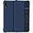 Huawei P20用手帳型 レザーケース スタンド 鏡面 カバー L02 ファーウェイ ネイビー