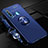 Huawei P20 Lite (2019)用極薄ソフトケース シリコンケース 耐衝撃 全面保護 アンド指輪 マグネット式 バンパー T01 ファーウェイ ネイビー