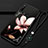Huawei P20 Lite (2019)用シリコンケース ソフトタッチラバー 花 カバー ファーウェイ ブラウン