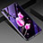 Huawei P20 Pro用ハイブリットバンパーケース プラスチック 鏡面 花 カバー K01 ファーウェイ ローズレッド