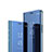 Huawei P20 Pro用手帳型 レザーケース スタンド 鏡面 カバー M01 ファーウェイ ネイビー