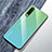 Huawei P30用ハイブリットバンパーケース プラスチック 鏡面 虹 グラデーション 勾配色 カバー M01 ファーウェイ グリーン