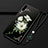 Huawei P30用シリコンケース ソフトタッチラバー 花 カバー K01 ファーウェイ ブラック