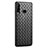 Huawei P30 Lite用シリコンケース ソフトタッチラバー レザー柄 S01 ファーウェイ ブラック
