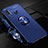 Huawei P30 Lite用極薄ソフトケース シリコンケース 耐衝撃 全面保護 アンド指輪 マグネット式 バンパー T02 ファーウェイ ネイビー