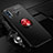 Huawei P30 Lite New Edition用極薄ソフトケース シリコンケース 耐衝撃 全面保護 アンド指輪 マグネット式 バンパー T02 ファーウェイ レッド・ブラック