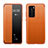 Huawei P40用手帳型 レザーケース スタンド カバー LF1 ファーウェイ オレンジ