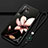 Huawei P40 Lite 5G用シリコンケース ソフトタッチラバー 花 カバー K02 ファーウェイ ブラウン