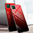 Huawei P40 Lite用ハイブリットバンパーケース プラスチック 鏡面 虹 グラデーション 勾配色 カバー ファーウェイ レッド