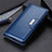 Huawei P40 Lite用手帳型 レザーケース スタンド カバー L17 ファーウェイ ネイビー
