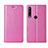 Huawei P40 Lite E用手帳型 レザーケース スタンド カバー L15 ファーウェイ ピンク